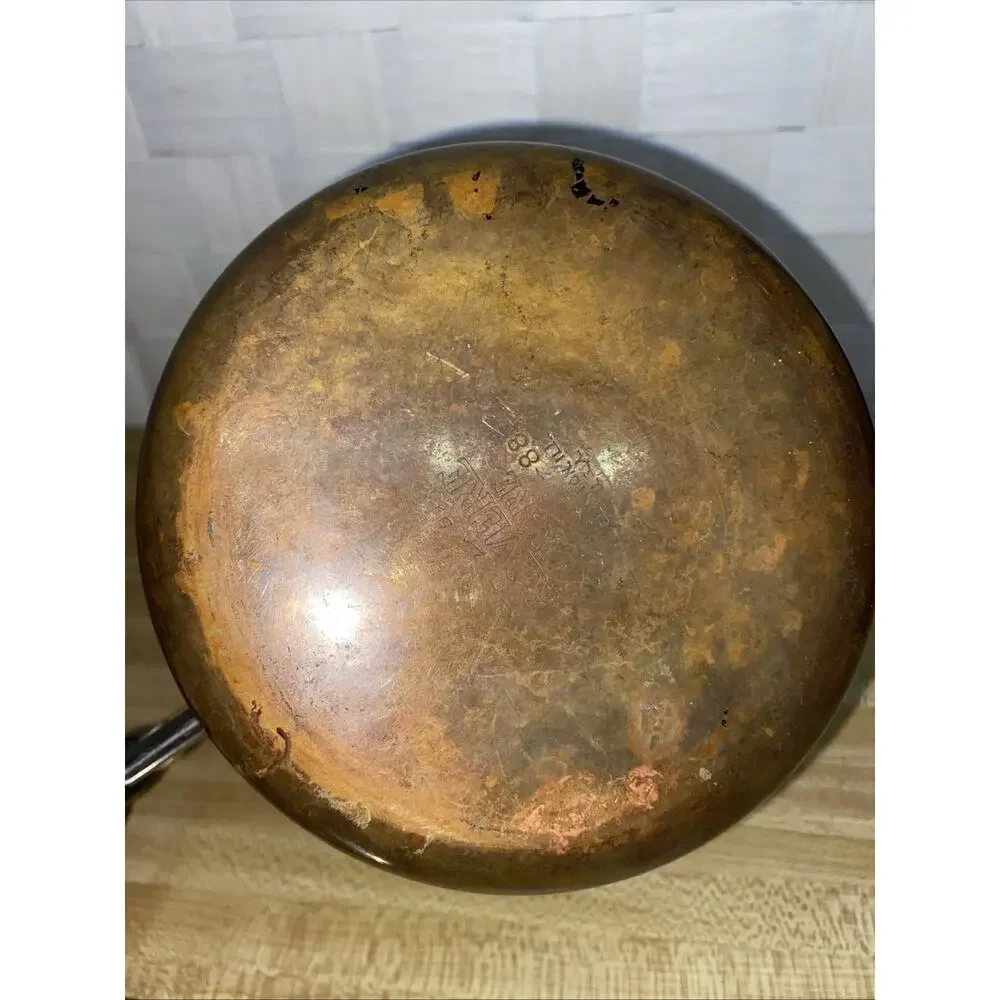 Revere Ware 1 QT Saucepan With Lid, Copper Bottom 1801 Clinton, IlL USA